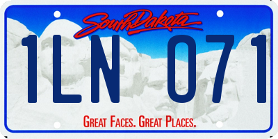 SD license plate 1LNO71