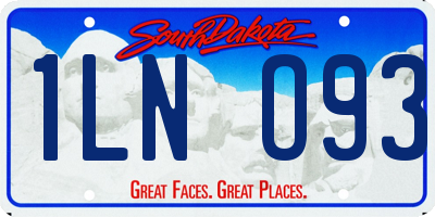 SD license plate 1LNO93