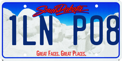 SD license plate 1LNP08