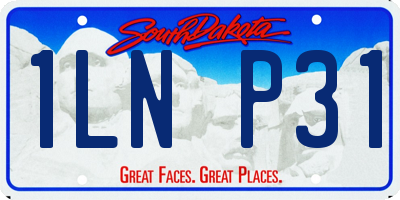 SD license plate 1LNP31
