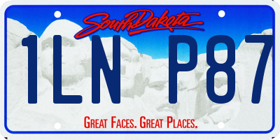 SD license plate 1LNP87