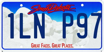 SD license plate 1LNP97