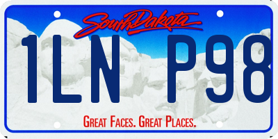 SD license plate 1LNP98