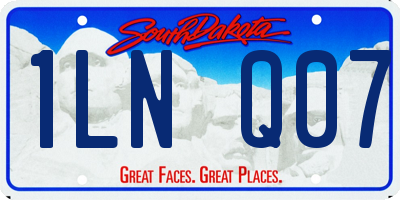 SD license plate 1LNQ07