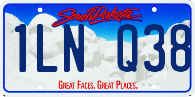 SD license plate 1LNQ38