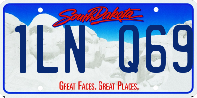 SD license plate 1LNQ69