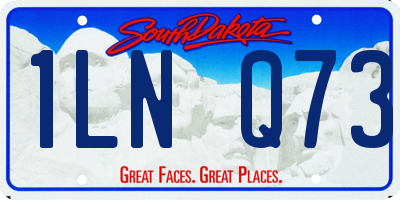 SD license plate 1LNQ73