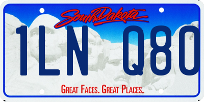 SD license plate 1LNQ80