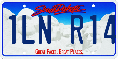 SD license plate 1LNR14