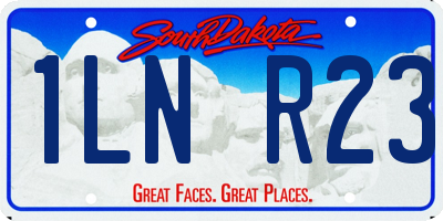 SD license plate 1LNR23