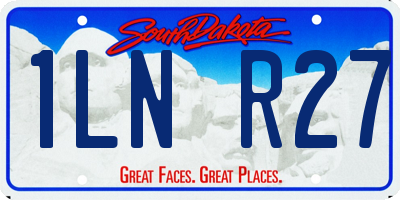 SD license plate 1LNR27