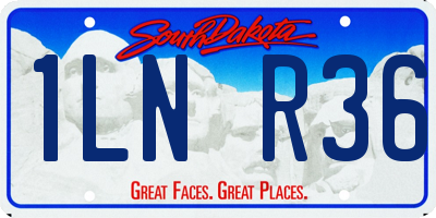 SD license plate 1LNR36