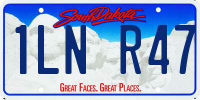 SD license plate 1LNR47