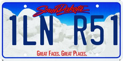 SD license plate 1LNR51