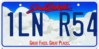 SD license plate 1LNR54