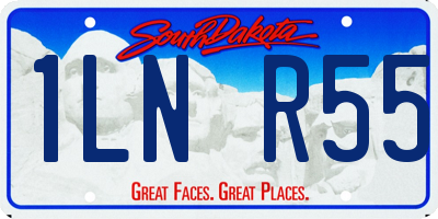 SD license plate 1LNR55
