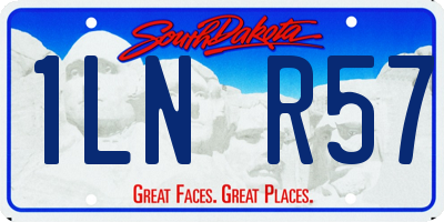 SD license plate 1LNR57