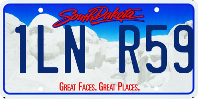 SD license plate 1LNR59