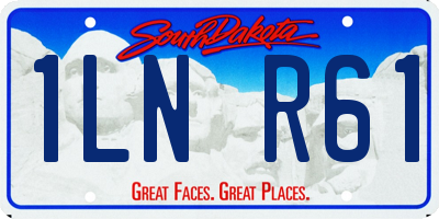 SD license plate 1LNR61