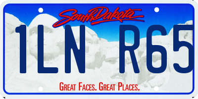 SD license plate 1LNR65