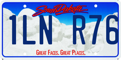 SD license plate 1LNR76