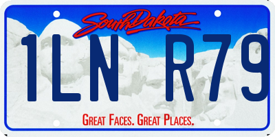 SD license plate 1LNR79
