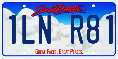 SD license plate 1LNR81