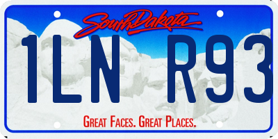SD license plate 1LNR93