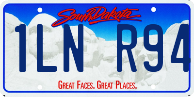 SD license plate 1LNR94