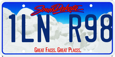 SD license plate 1LNR98