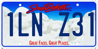 SD license plate 1LNZ31
