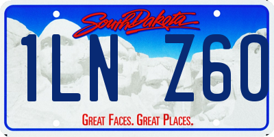 SD license plate 1LNZ60