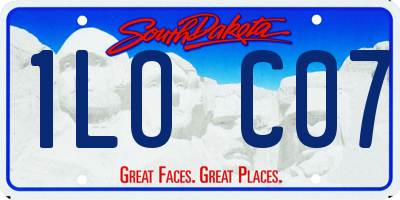 SD license plate 1LOC07