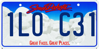 SD license plate 1LOC31