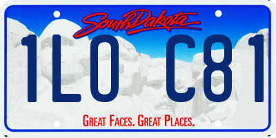 SD license plate 1LOC81