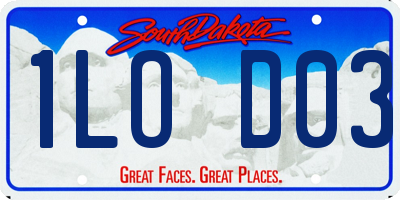 SD license plate 1LOD03