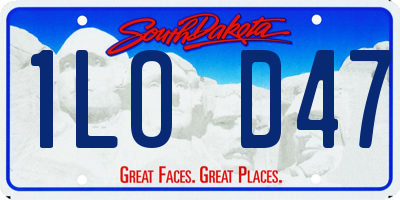 SD license plate 1LOD47