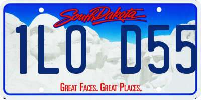 SD license plate 1LOD55