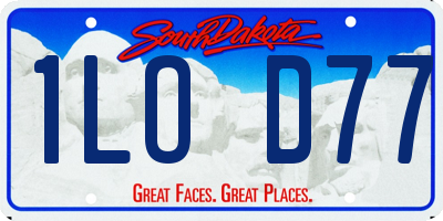 SD license plate 1LOD77