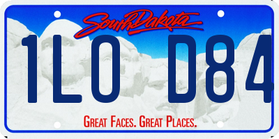 SD license plate 1LOD84