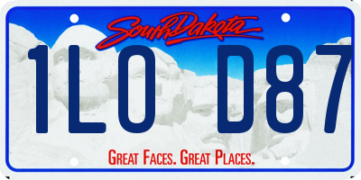 SD license plate 1LOD87