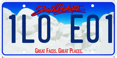 SD license plate 1LOE01