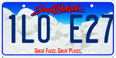 SD license plate 1LOE27
