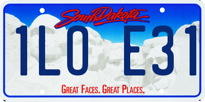 SD license plate 1LOE31