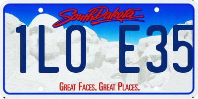 SD license plate 1LOE35