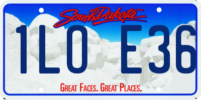 SD license plate 1LOE36
