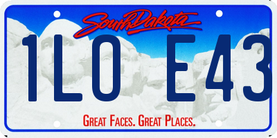 SD license plate 1LOE43