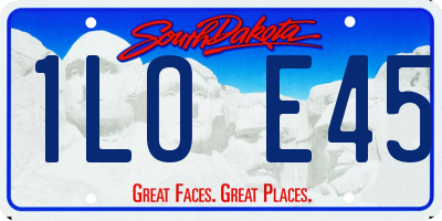 SD license plate 1LOE45