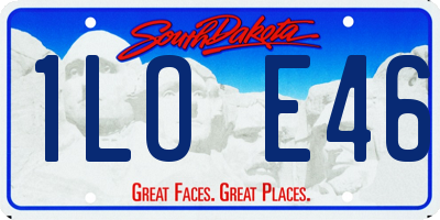 SD license plate 1LOE46