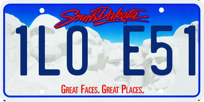 SD license plate 1LOE51